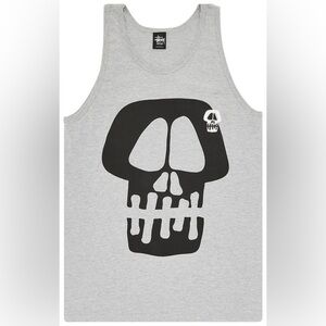 STUSSY | Jumbo Skull Tank 'Grey Heather'